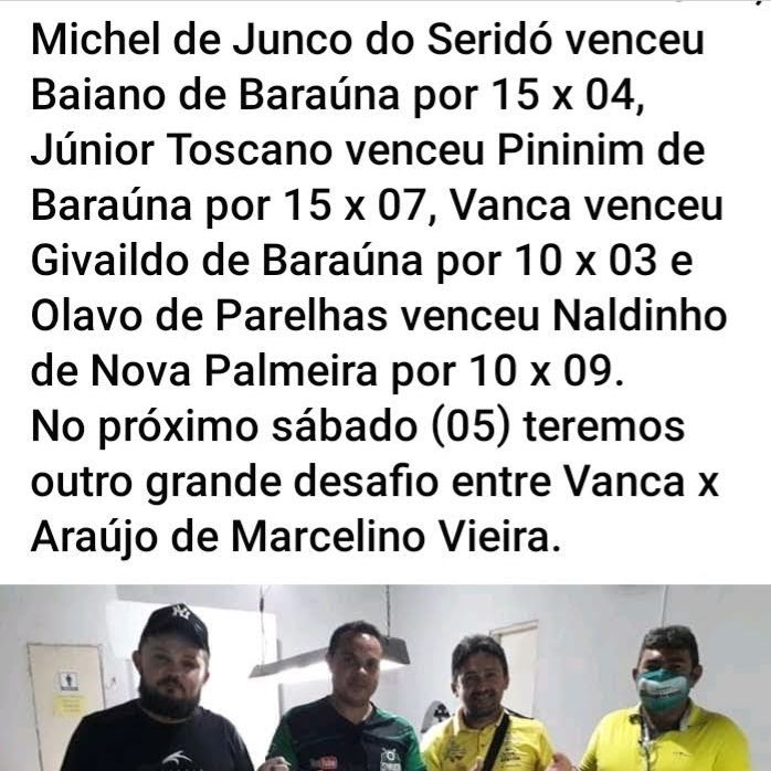 DESAFIO EM CARNAÚBA DOS DANTAS