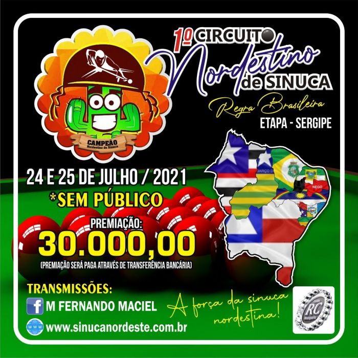 1⁰ Circuito Nordestino de Sinuca Sergipe